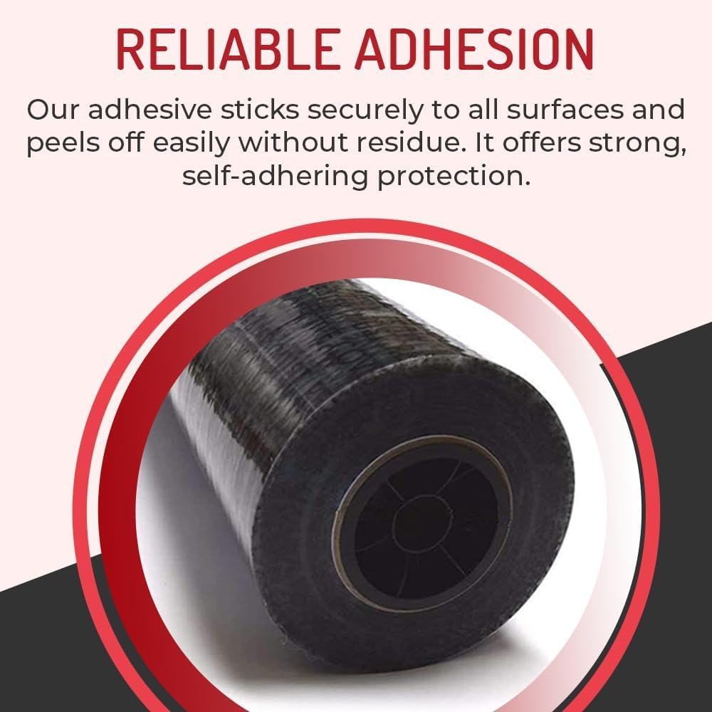 Hi-Tech Auto Adhesive Plastic Floor Mat, 4 mil | Perforated Every 24" | 100 Mats Per Roll | (21" Wide, 200' Long)