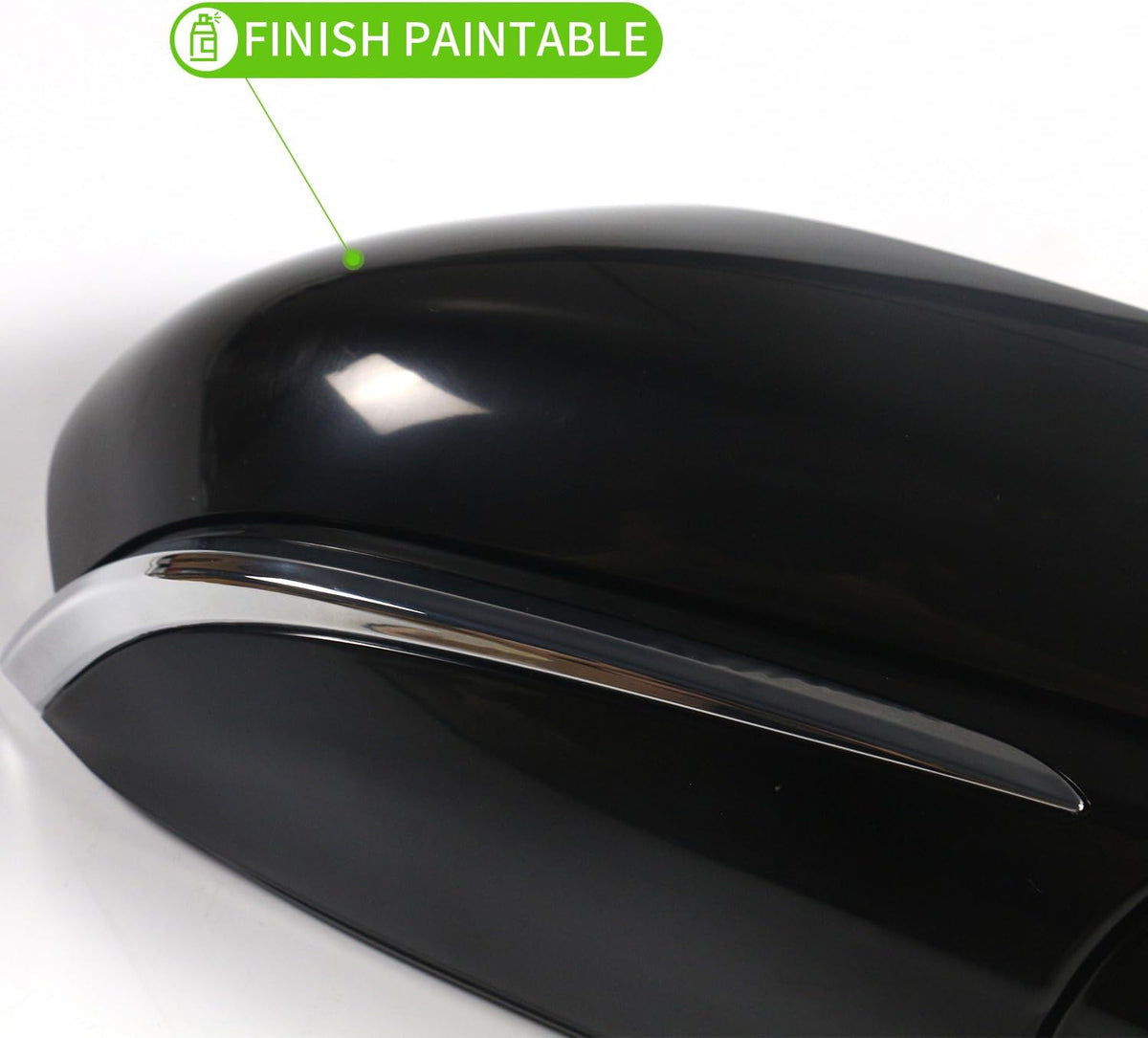 Side Mirror Right Passenger Side Car Door Mirror for TOYOTA PRIUS 2016-2024,POWER Adjustable HEATED Glass ReplaceTO1321357 8791047420 BLIND SPOT MONITOR,Manual Folding BLACK(RH)- 6 Wires