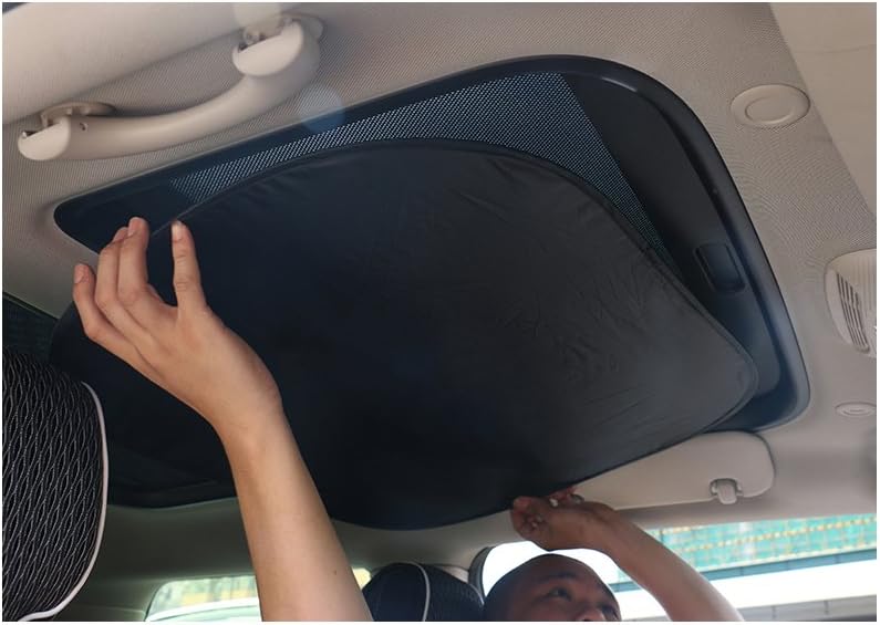 QQJ 2pcs Foldable Sunroof Shade For passenger car Sunshade Heat Isolate fit for Mini Cooper, Clubman & Countryman R56 All Years
