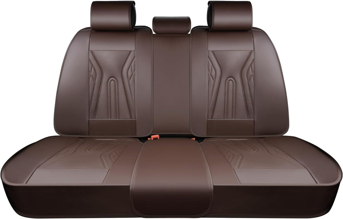 Huidasource Rear Seat Covers, Universal Fit for Cars SUVs Trucks, Coffee