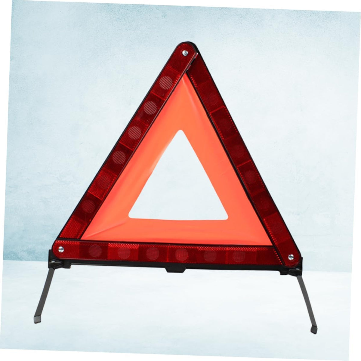 Roadside Hazard Warning Sign Triangle with Weighted Base for Vehicle