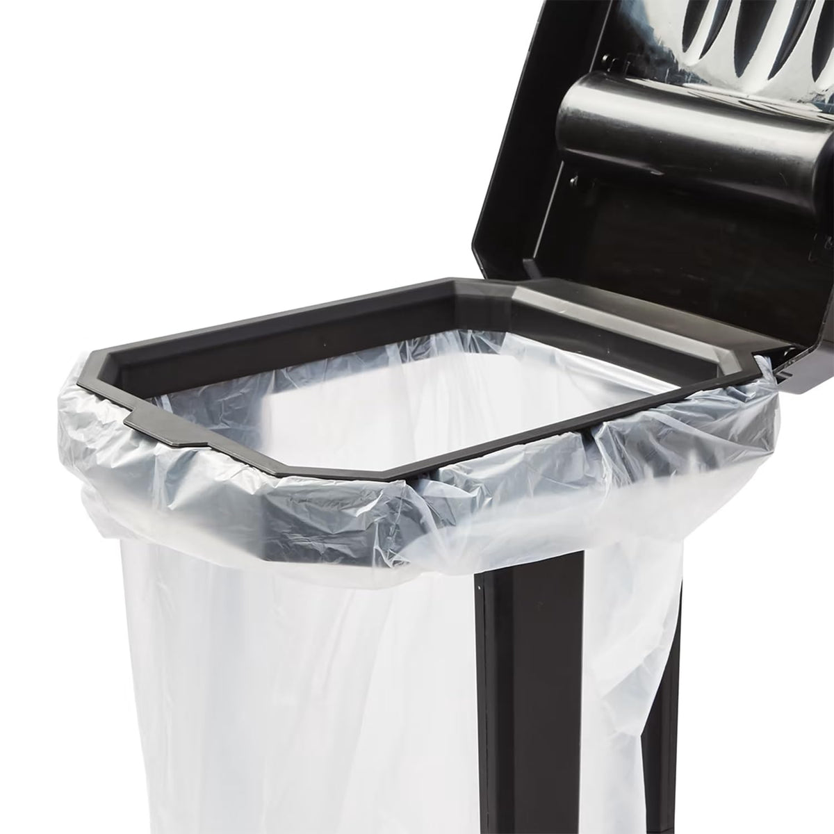 Collapsible Trash Can & Portable Garbage Bin with Reinforced Frame, 2 Ground Stakes, Trash Bag Holder - Includes Built-in Bag Dispenser & 20 Bags for Camping, RV, Outdoor & Home Use