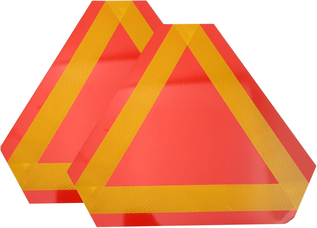 2 pack Triangle Reflectors for Car Slow Moving Vehicle Sign Engineer Grade Reflective Vehicle Warning Sign for Golf Carts Farm Tractors Utility Vehicles 15.74 X 13.77 X 0.35 in