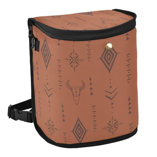 Western Bull Boho Car Trash Can with Lid Leak Proof Car Trash Bag Waterproof Trash Bin Hanging for Minivan SUV Truck