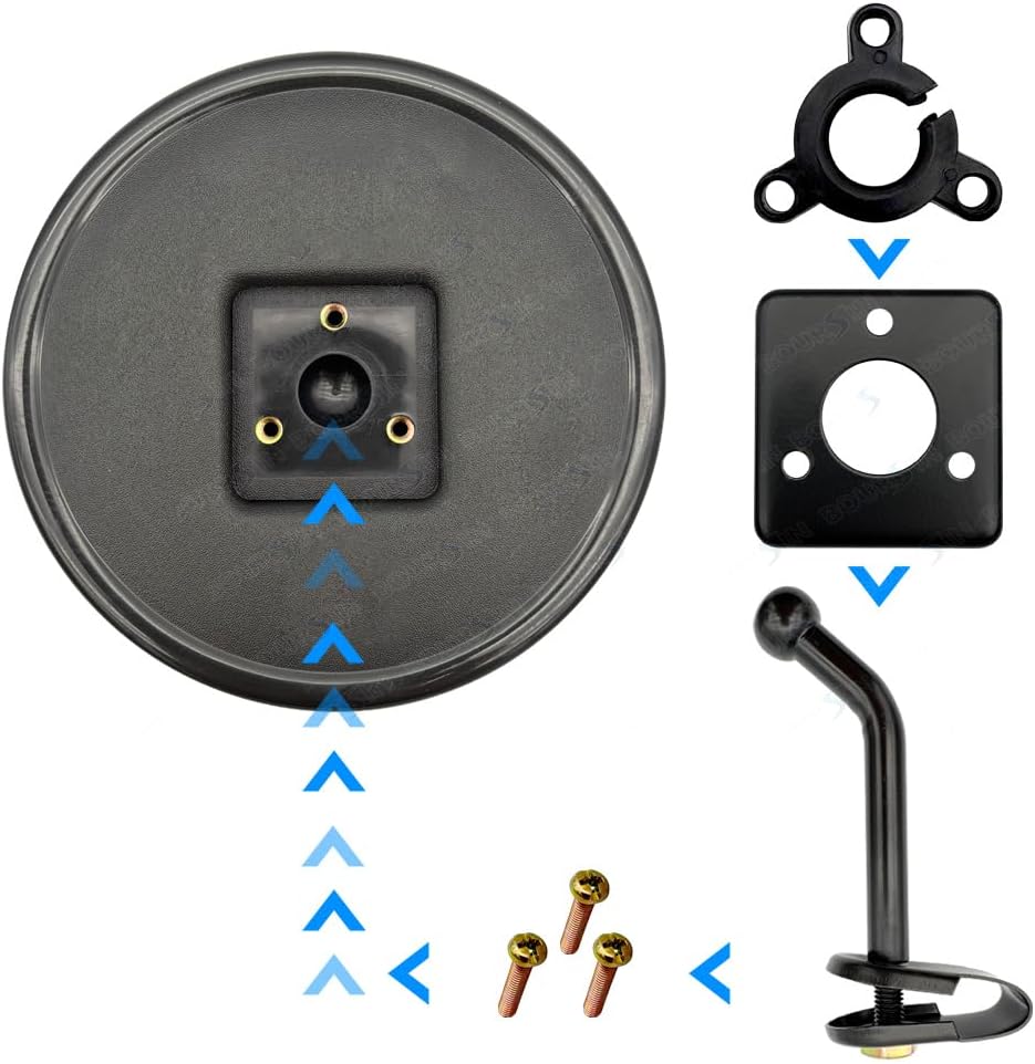 5.7 Inch Convex Round Mirror Blind Spot For Isuzu Mitsubishi Fuso Truck Bus Atv Utv Tractor Room Scooter etc. Adjustable Bracket Installation size: 0.78–1 inches