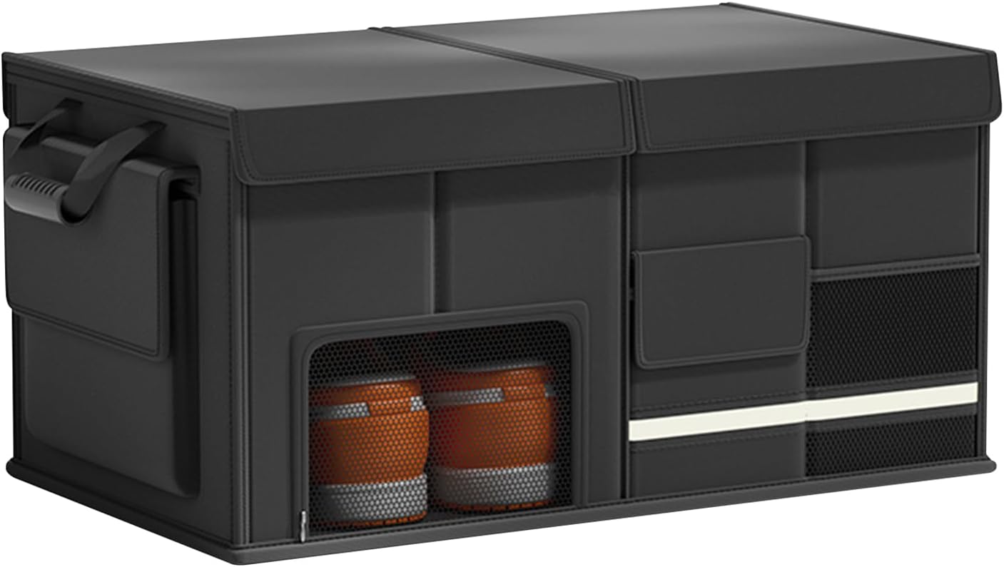 Ergocar Car Trunk Storage Organizer Oxford Cloth Car Interior Accessories Folding Multi-Compartment Suitable For Suv/Truck/Automotive