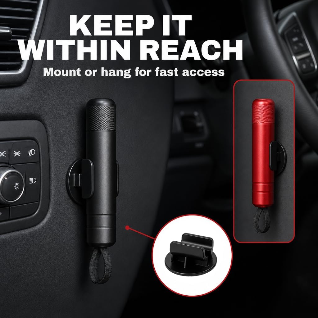 FRONTLINE Window Breaker and Seatbelt Cutter, 2 Pack Emergency Escape Tool