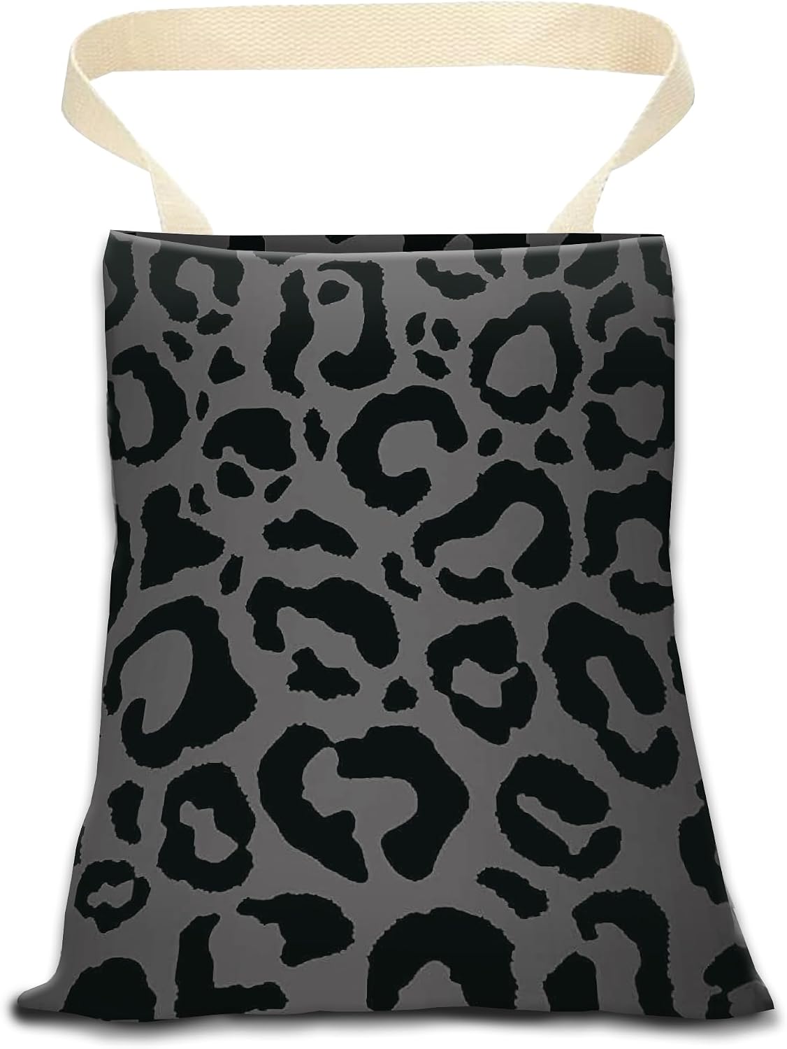 Car Garbage Can, Hanging Car Trash Can Bag for Accessories, Vehicle, Travelling, Camping, Back Seat Organizer, Luxury Black Leopard
