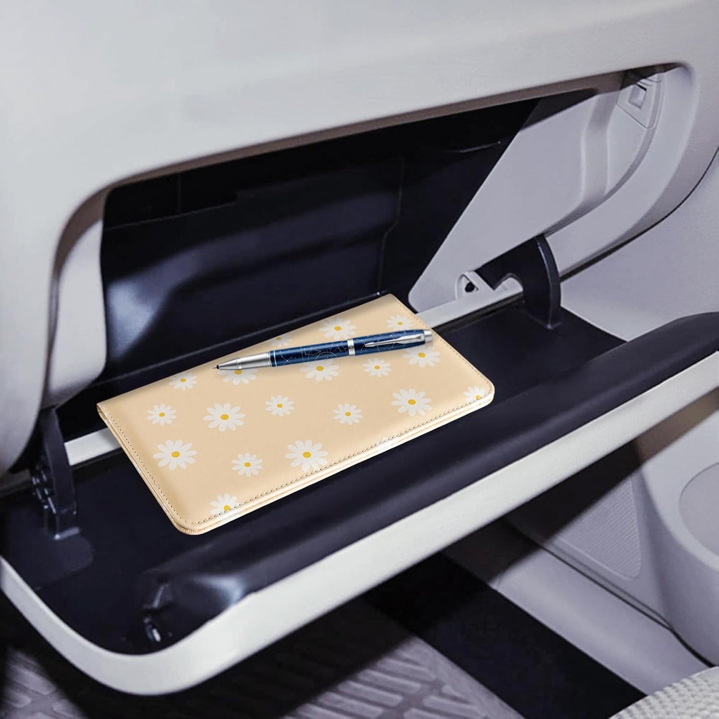 CoBak Car Registration and Insurance Holder | Vehicle Glove Box Organizer, Auto Truck Compartment Document Case with Magnetic Closure for Insurance &amp; Driver License