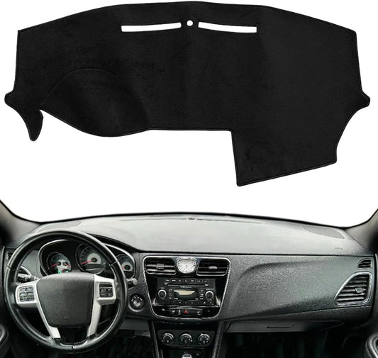 Dash Cover Mat Custom Fit for Chrysler 200 (Black) F177