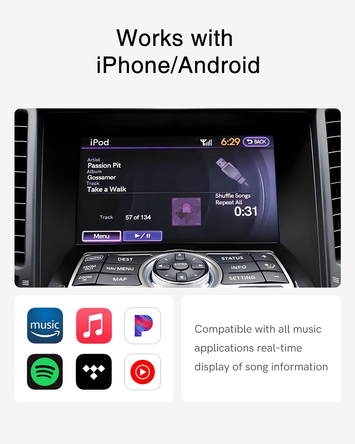 USB Bluetooth Adapter for Infiniti/Nissan,Bluetooth Audio Receiver