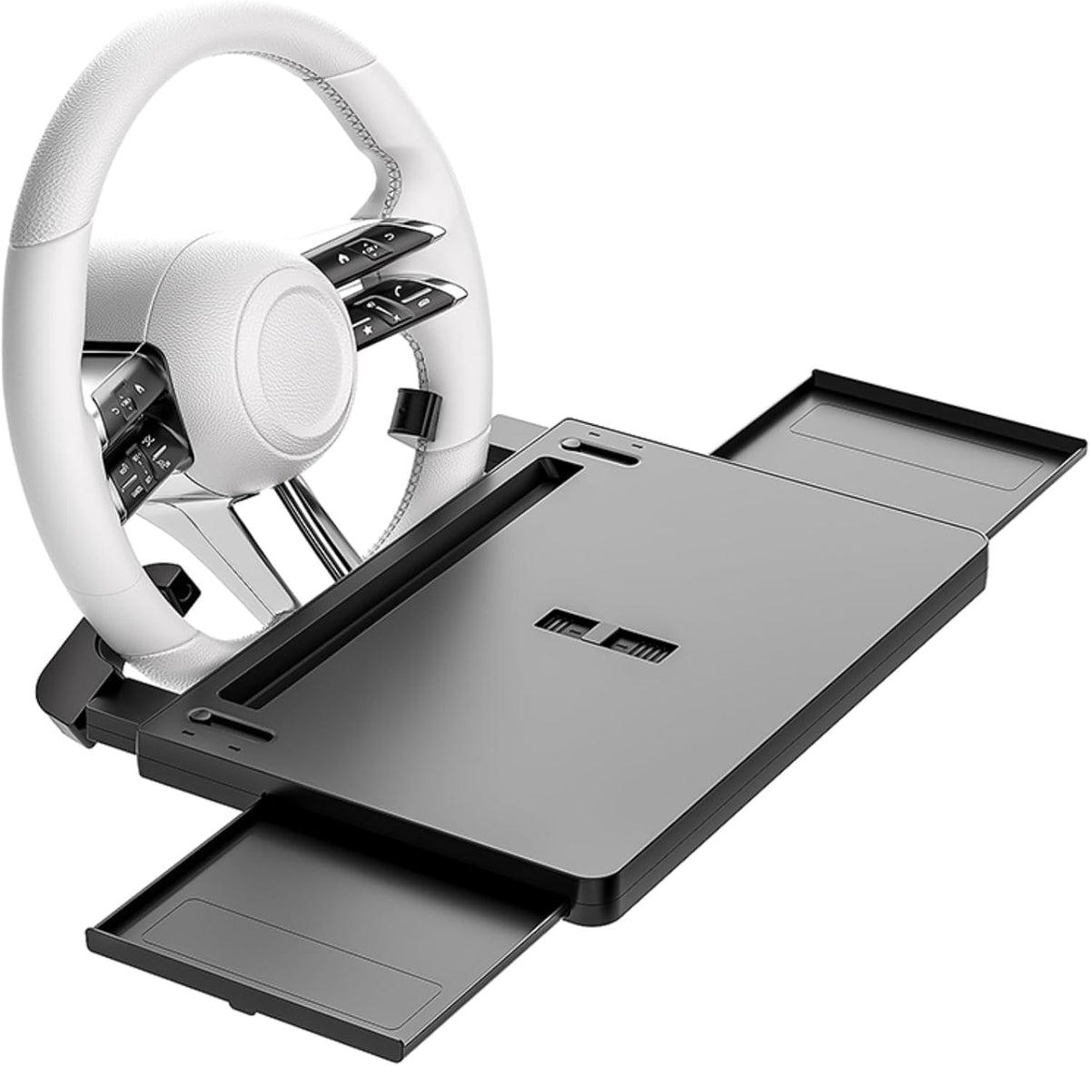 Steering Wheel Laptop Tray for Car, Adjustable Workstation Desk