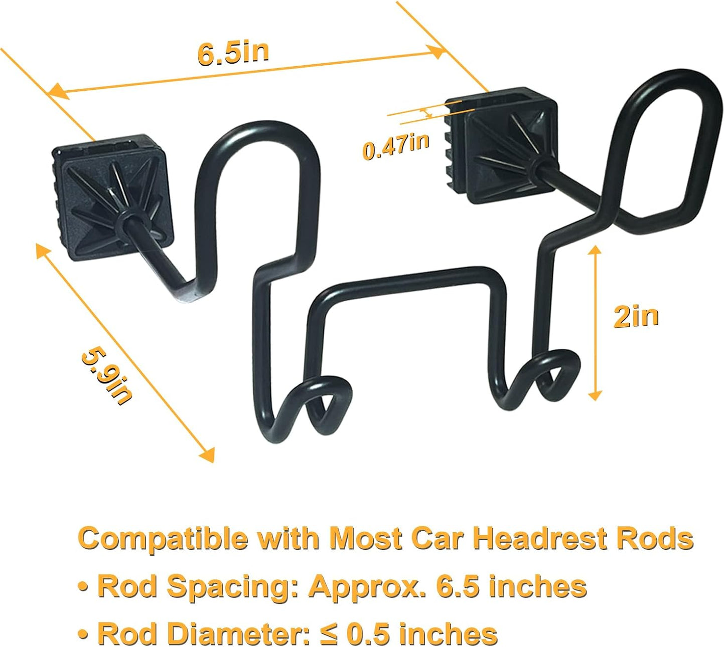 GODLIY Hard Hat Holder for Truck Seat - Work Truck Accessories for Hard Hat & Safety Vest,Car Back Seat Headrest Hooks for Men (1 PCS-upg)