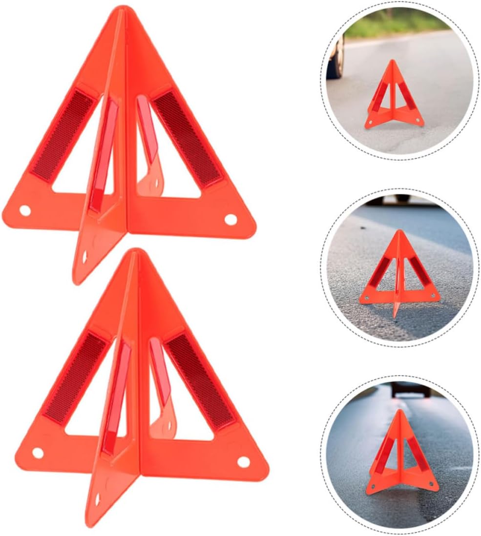 KESYOO Reflective Triangle Warning Stand for Vehicle 5pcs Roadside Safety