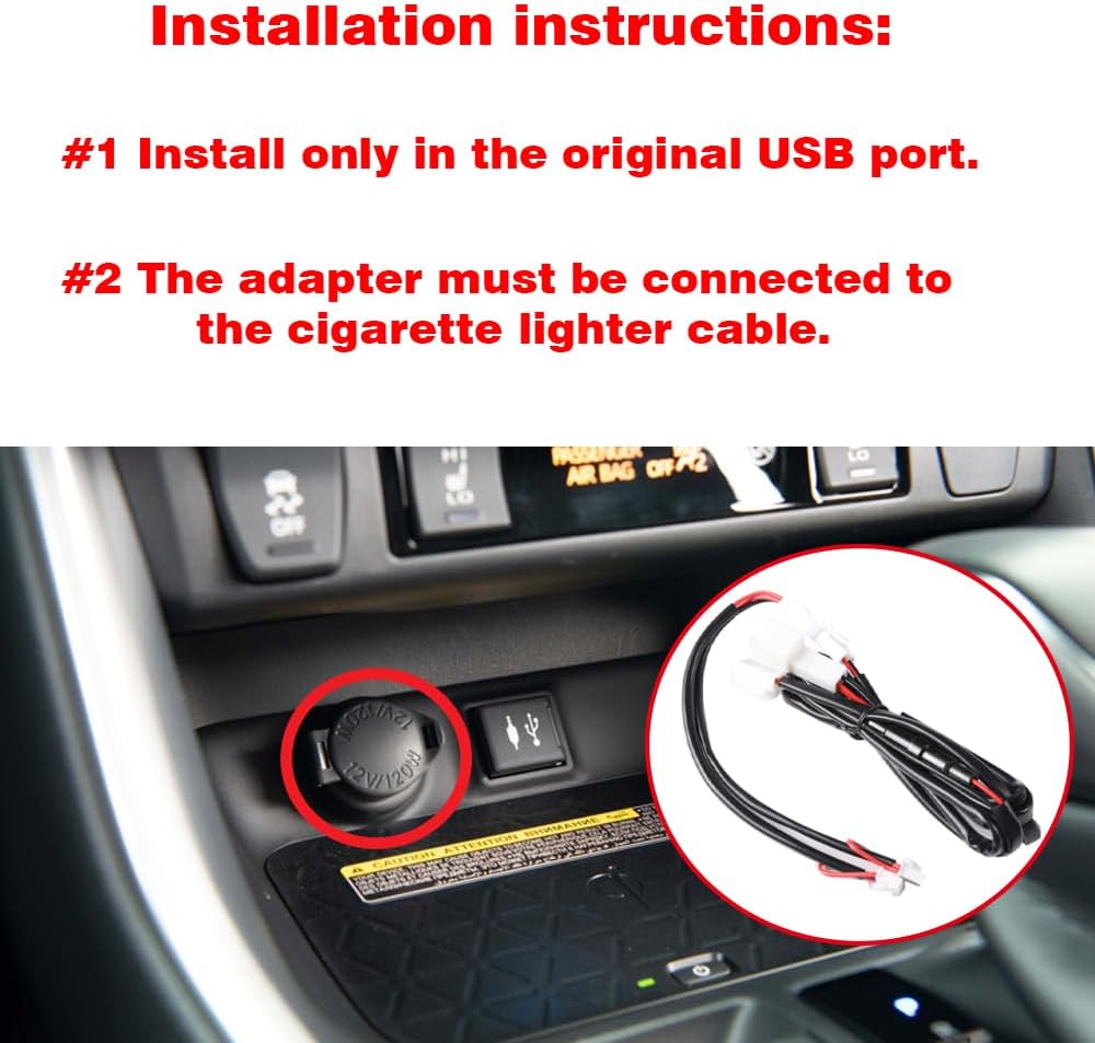 Car Charge,Center Console Original USB Port Upgrade Convert USB-C PD + USB-A QC3.0 Port Socket Kits Fit for Toyota RAV4/Corolla Cross/C-HR/Sequoia, Prius,/Tundra,Blue LED