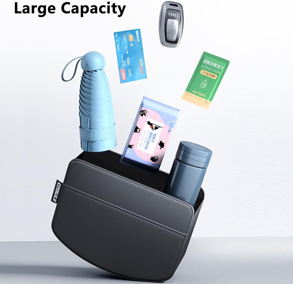 Tumecos 2Pcs Multifunctional Car Storage Box,Trash Can, Auto Door Side Organizer,Large Capacity Storage Bag,Foldable Back Seat Storage Pocket, Car Accessories Organizer Box(Style B)