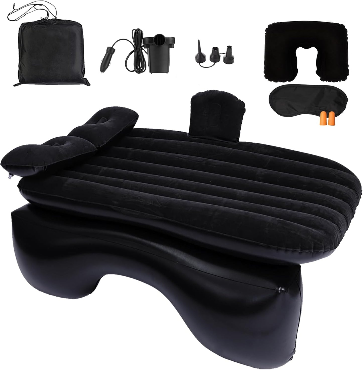 Onirii Inflatable Car Air Mattress Back Seat Bed with Air Pump | 55" (L)x 35" (W) Portable Thickened Car Travel Camping Sleeping Air Mattress Blow Up Bed for Mid-Size,Full-Size Car SUV
