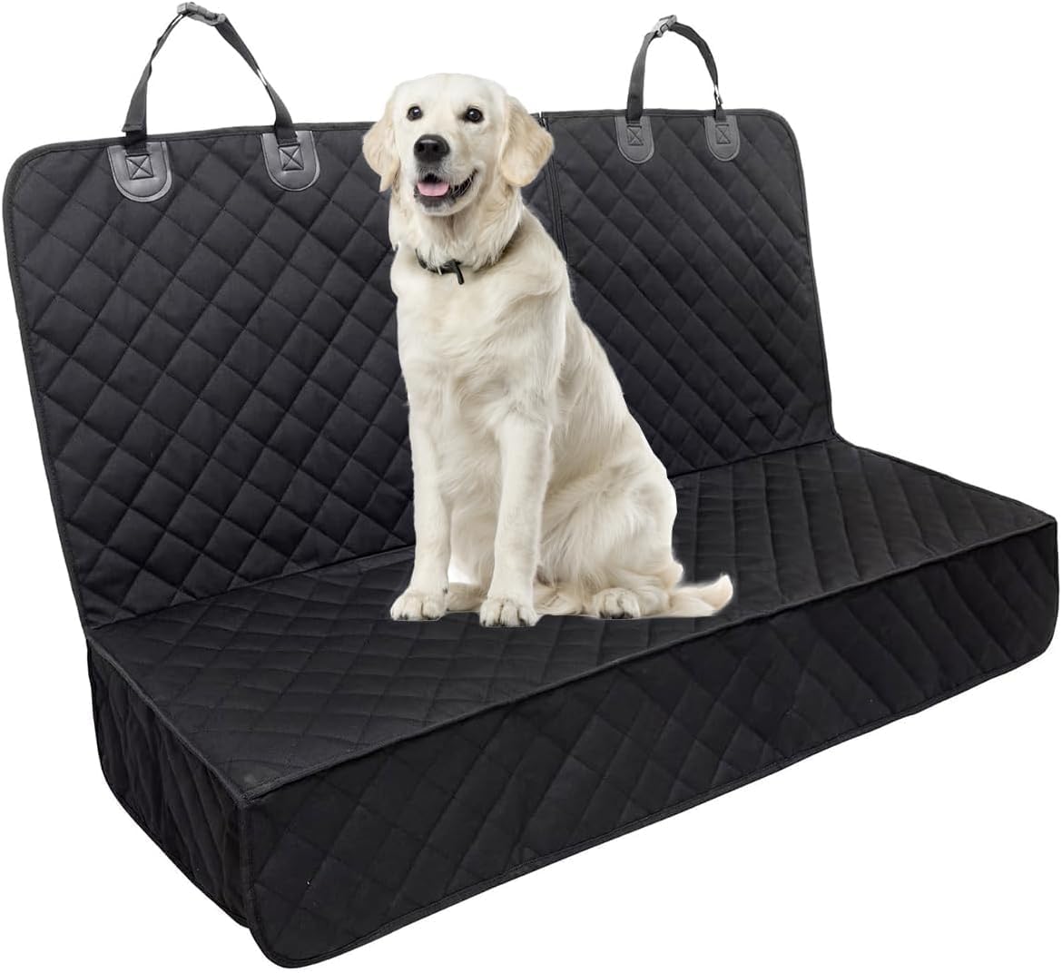 Dog Car Seat Cover for Back Seat Pet Cover for Dogs Waterproof Bench Seat Cover Protector Scratch Proof Nonslip Soft Dog Back Seat Cover for Cars Trucks SUV（48" L ×52" W