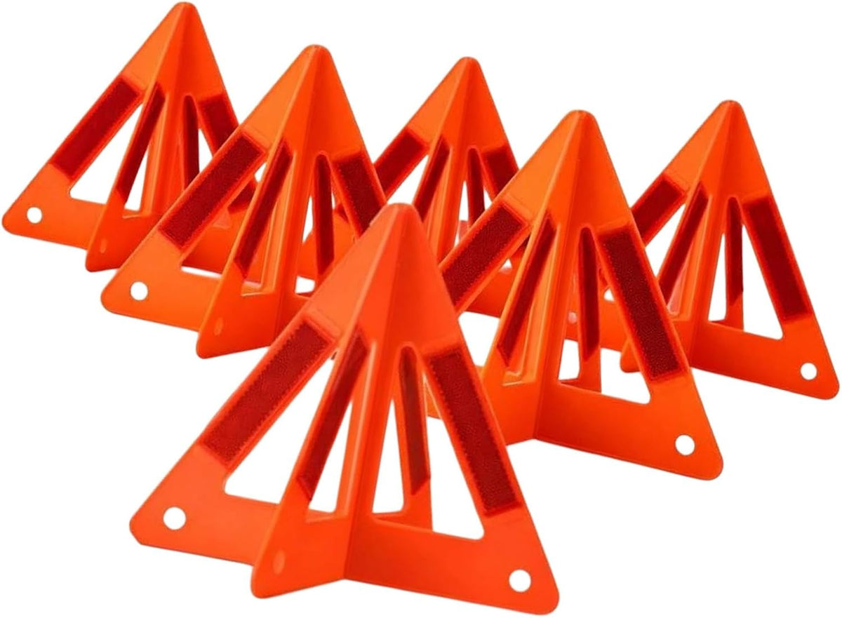 High Visibility Reflective Triangle Warning Sign Foldable for Car Truck Emergencies Roadside