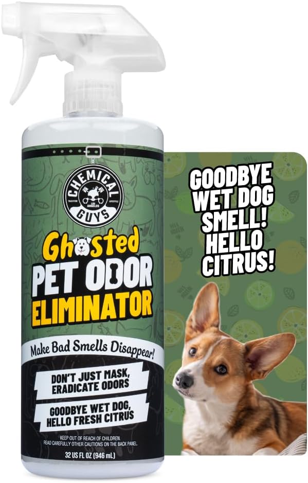 Chemical Guys Ghosted Pet Odor Eliminator 16 Oz Pet Smell Neutralizer for Car Interior, Carpet, Upholstery, Fabric Seats, Home, Furniture, Citrus Scent Spray Cleaner