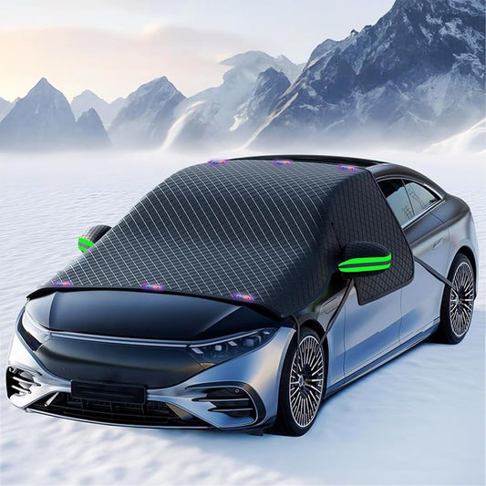 Windshield Snow Cover, Car Windshield Cover for Ice and Snow, Automotive Large Magnetic Windshield Frost Cover with Side Window and Mirror Protector in Winter, Suitable for Most Vehicle,Sedan,SUV