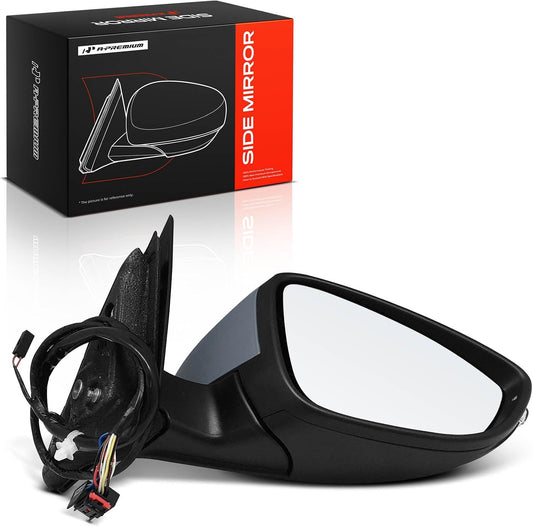 A-Premium Passenger Side Power Door Mirror Compatible with Volkswagen