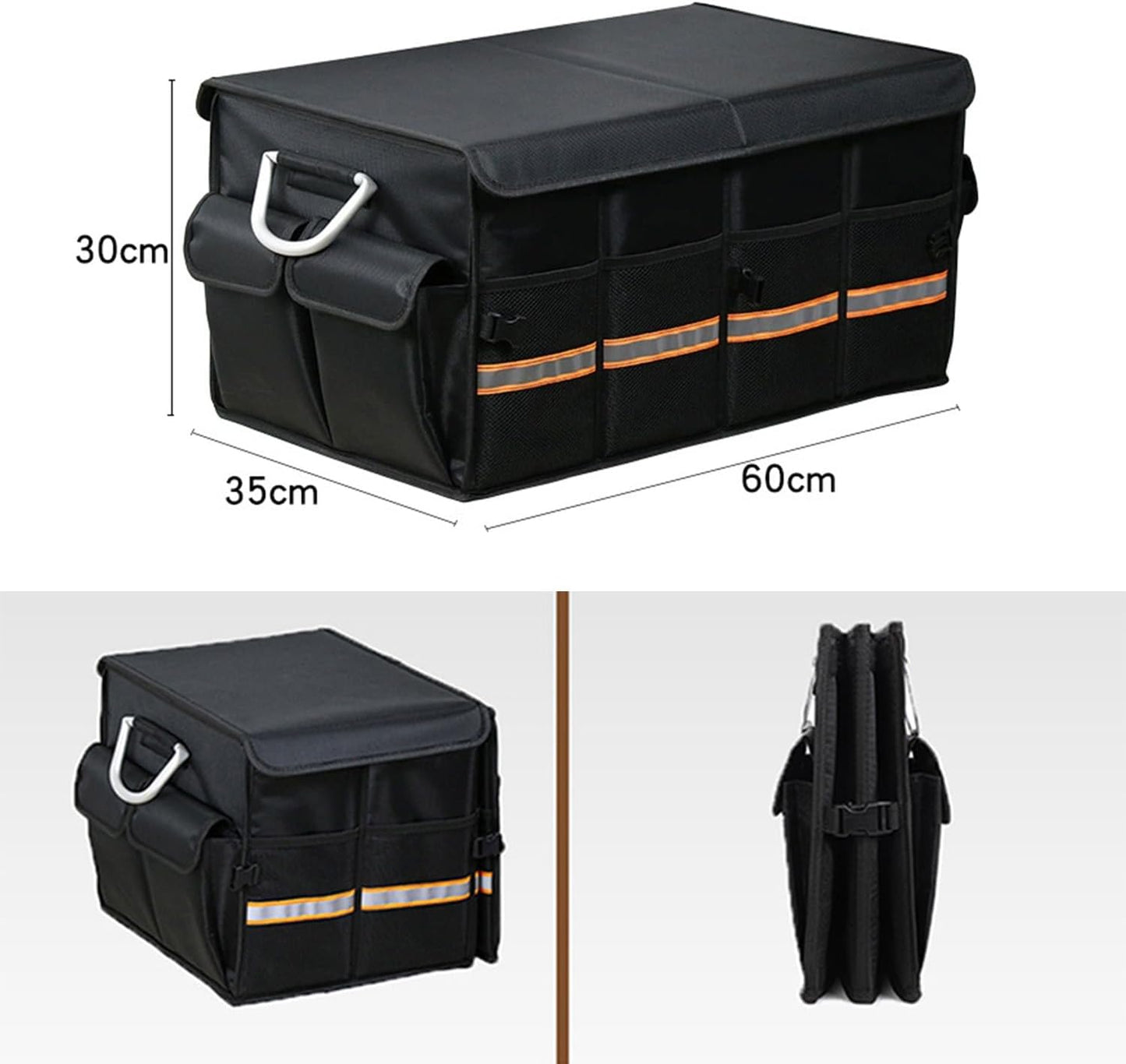 Car Trunk Organizer With Lid - Sturdy Adjustable Foldable Oxford Cloth Car Storage Organizer Trunk, Trunk Organizer For Camping
