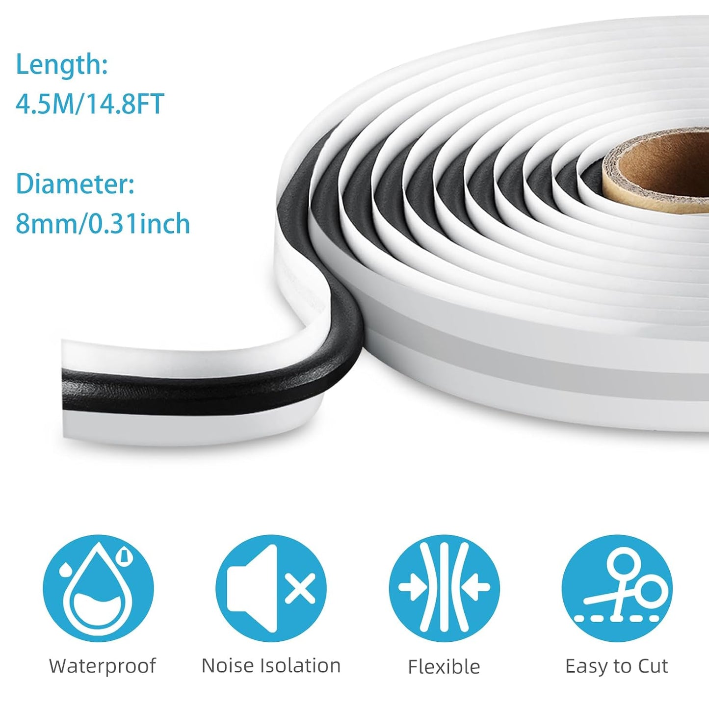 Butyl Sealant Tape, 13Ft Butyl Rubber Sealant Headlight Glue Sealant Rope for Automotive (Car, RV, Marine) for Installing Car Part, Windows, Doors and Windshield etc. 4 Pack
