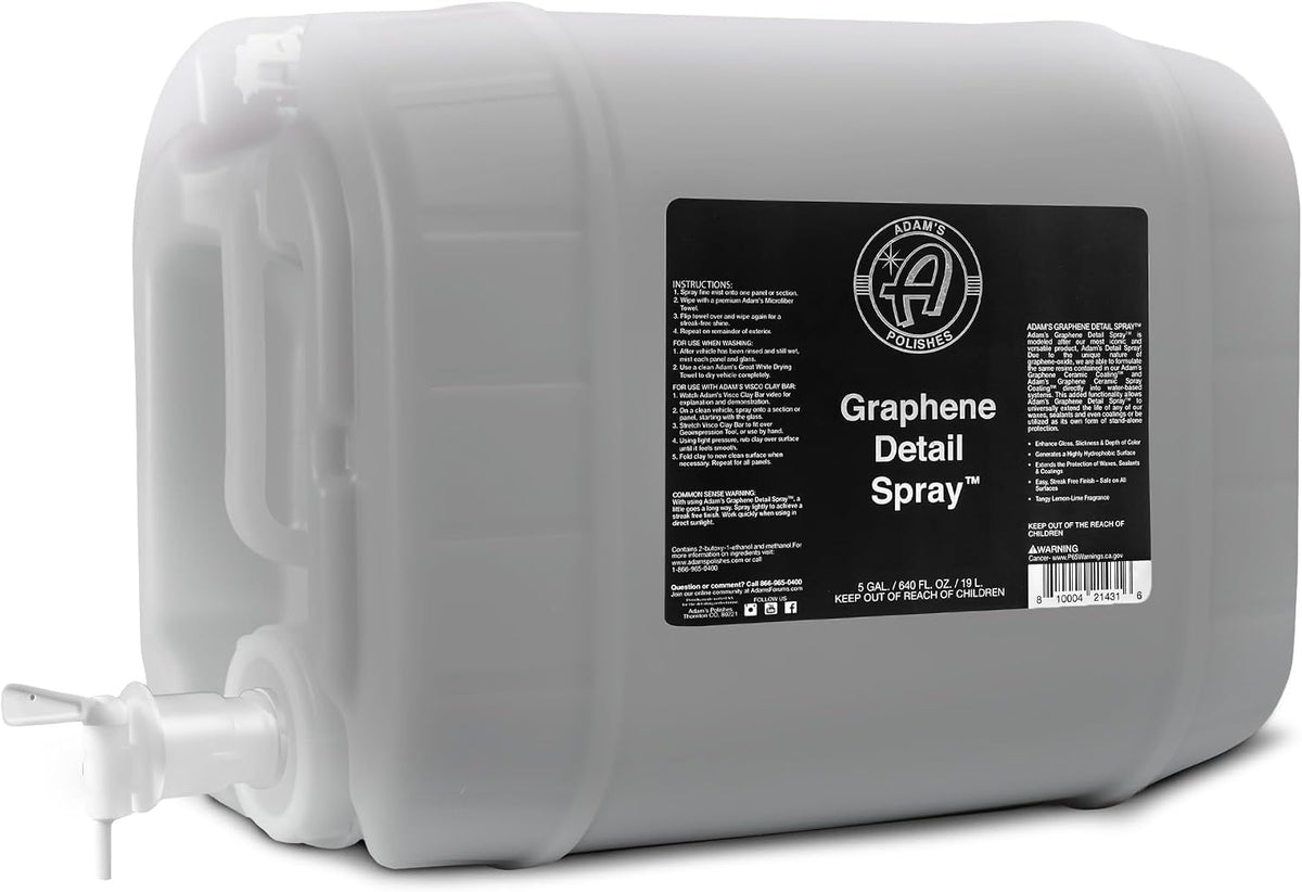 Adam's Polishes Graphene Detail Spray (2 Pack) - Extend Protection of Waxes, Sealants, & Coatings | Waterless Detailer Spray For Car Detailing | Clay Bar, Drying Aid, Add Ceramic Graphene Protection