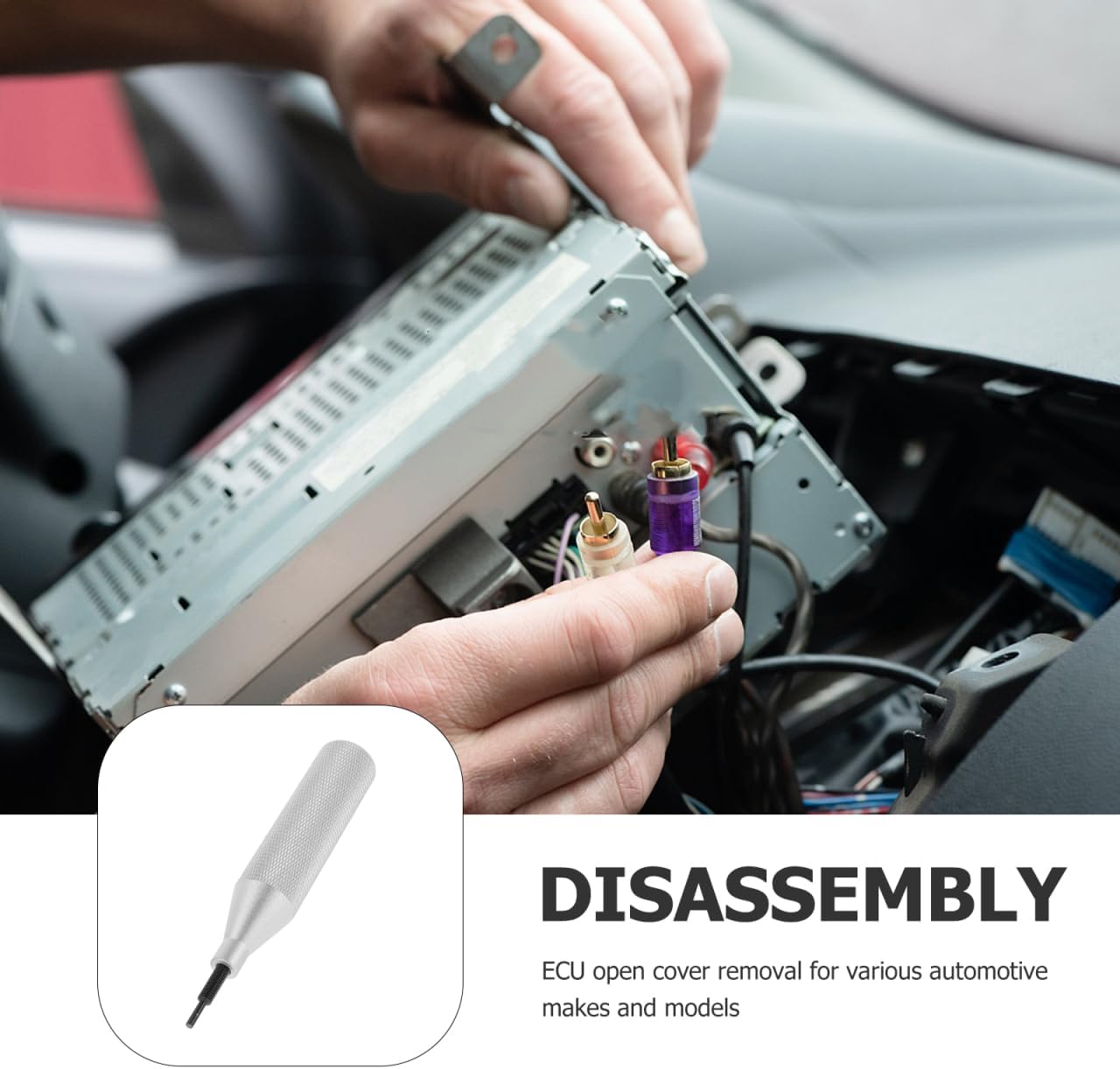 Mobestech 2Pcs ECU Cover Opening Tool Car Computer Control Box Removal Tool Automotive Panel Pry Durable Auto Repair Tools 5.23X1.57X0.78In