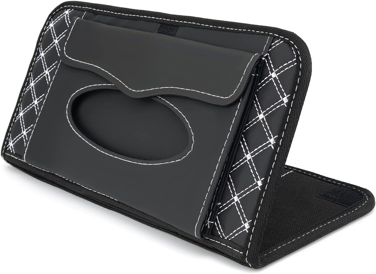 Car CD Holder Storage Case, Car Truck SUV Visor Organizer with Free Napkins, Personal Belonging and Registration, Document, Ticket Storage Pouch and 14 Pocket CD