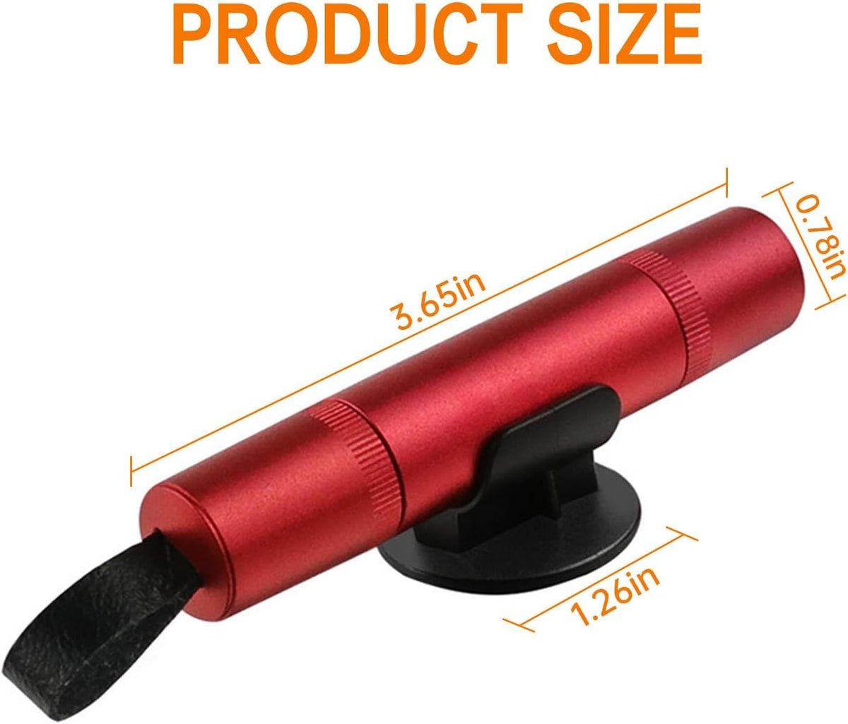 4Pcs Safety Hammer, 2 in 1 Car Window Breaker and Seatbelt Cutter, Red