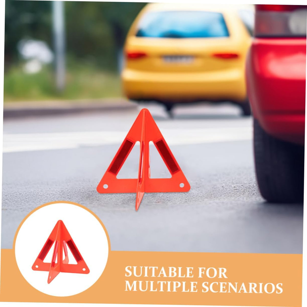 Zerodeko 5 Pack Reflective Warning Triangle Plastic Roadside Auto Marker
