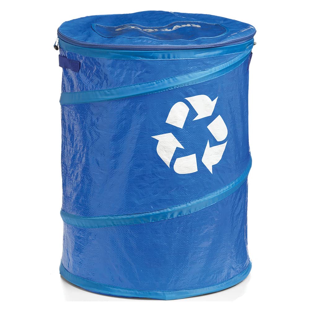 Coghlan's Deluxe Durable Pop-Up Trash Can – Collapsible Garbage Bin with Zippered Lid, Bag Clips, and Anchoring Points for Camping, Home, and Outdoor Use – 29.5 Gallon
