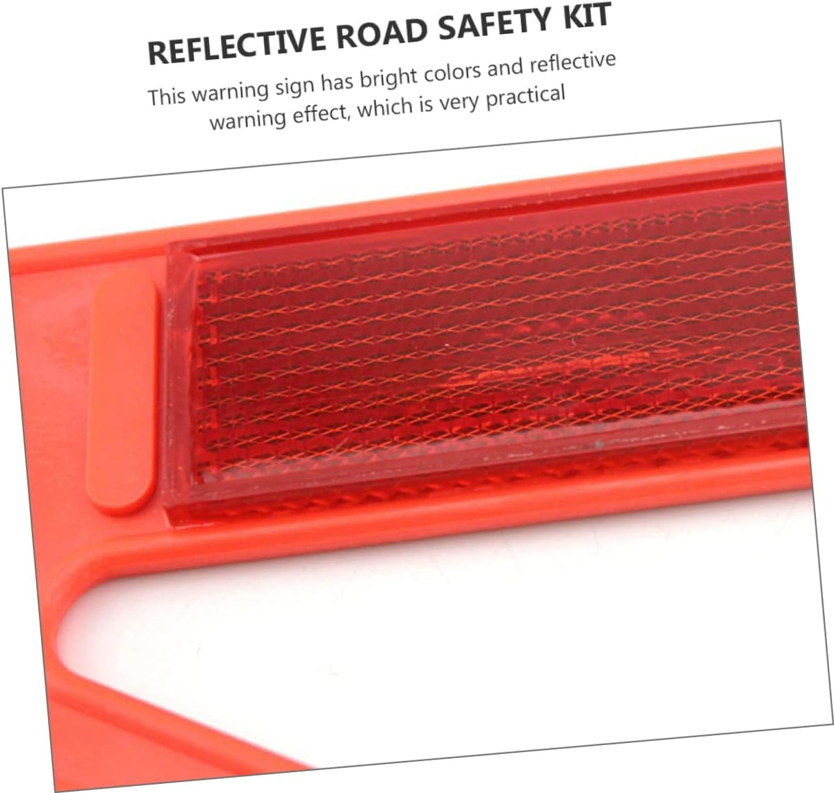 Vaguelly 2 Sets Warning Sign Car Road Safety Kit Road Safety Kit for Car Red Car Reflective Road Safety Kit Car Road Warn Kit Roadside Car Warning Tool Triangle Plastic Road Sign