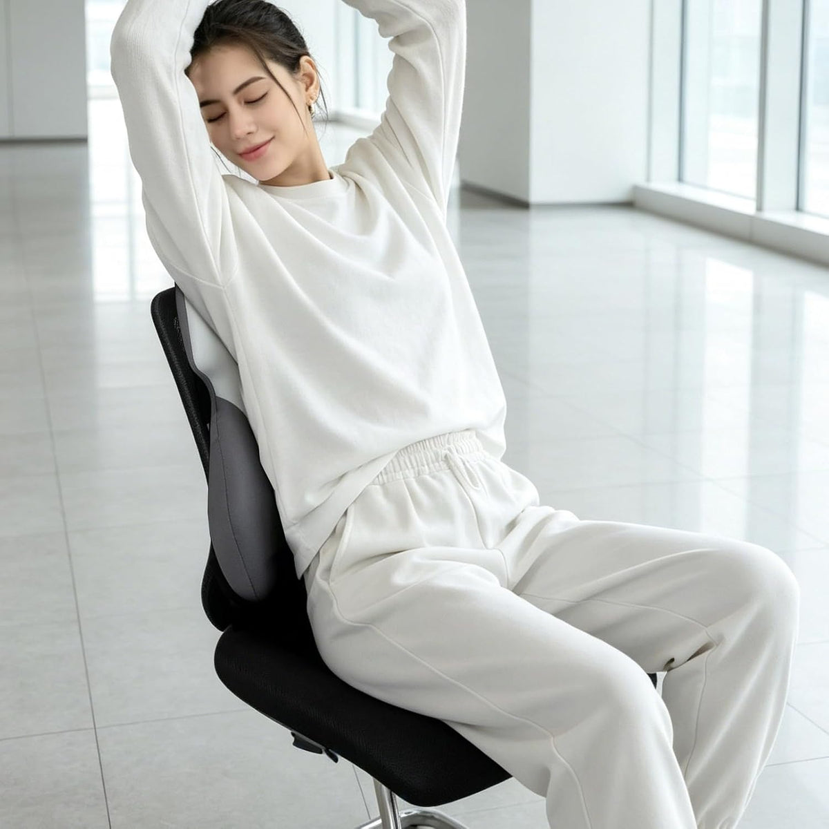 Season Guard Back Support Pillow, Lumbar Pain Relief Cushion for Office/Car