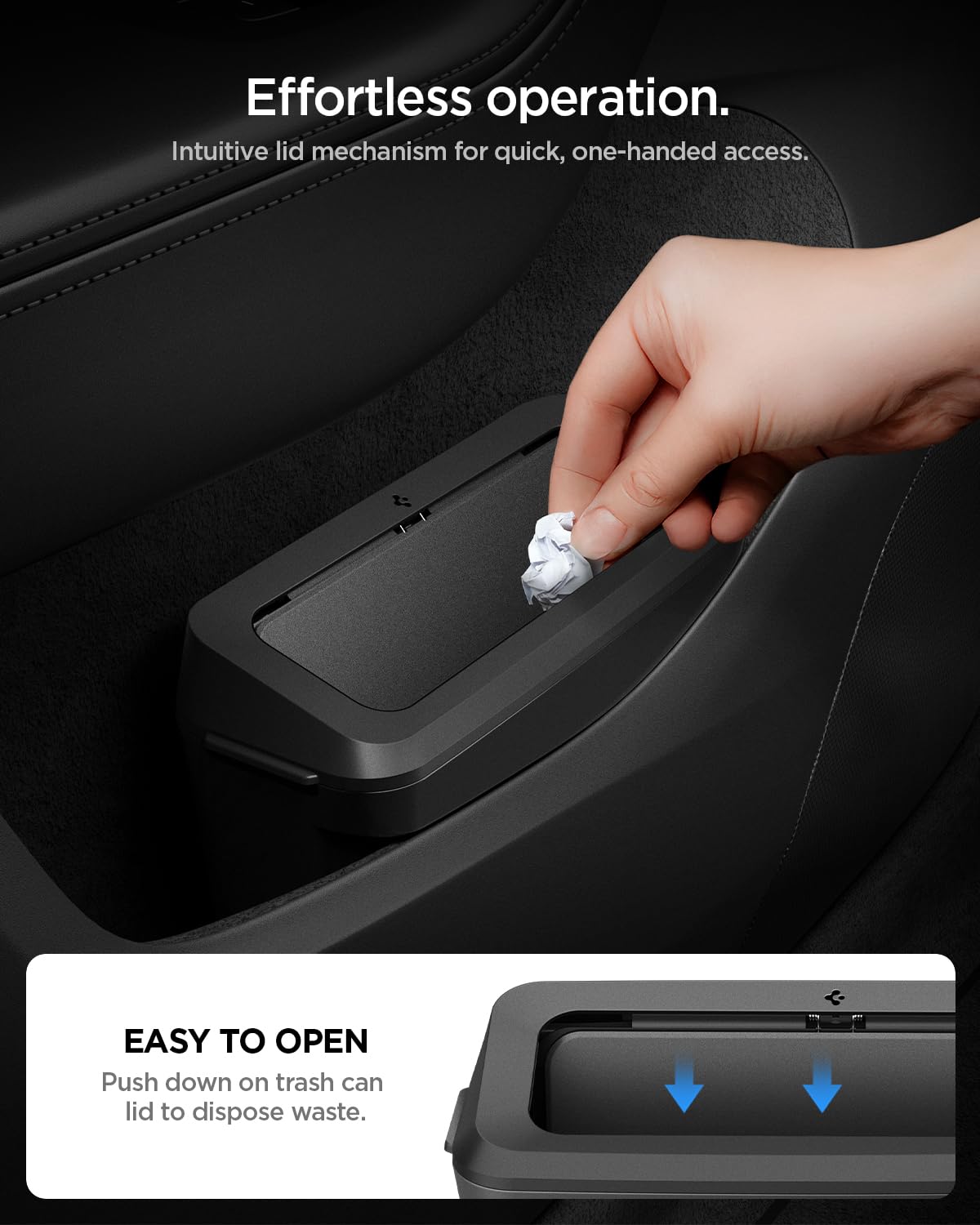 Spigen Door Pocket XL Car Seat Side Organizer for Tesla Model 3/Y/S/X & All Cars – Extra Large Storage, Black