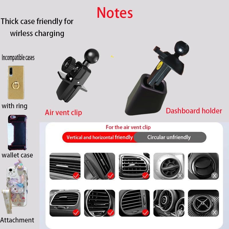 Cute Wireless Car Charger Mount Auto Clamping