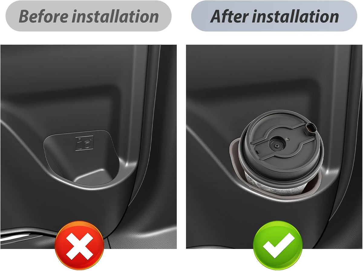 SKTU 2PCS for 2021-2026 Toyota Sienna Cup Holder 2021-2026 Sienna Door Cup Holder Toyota Sienna 2024 2025 2026 Accessories Durable Rubber Door Storage Box Sienna Side Storage Box