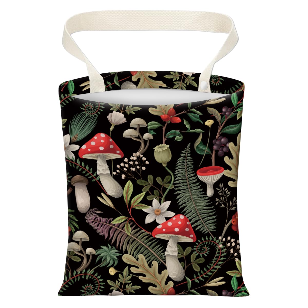 Cute Car Trash Can, Hanging Canvas Car Back Seat Organizer and Storage Bag, Funny Car Trash Bag for Travelling, Outdoor Cute Pink Flower