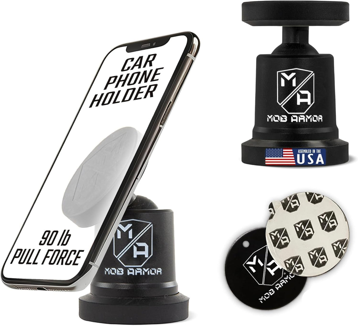 Mob Armor MobNetic Maxx Magnetic Car Phone Holder Mount, Black