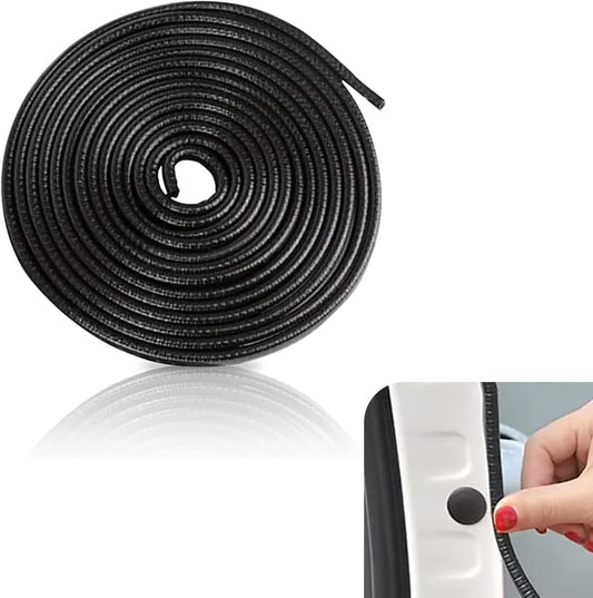 32.8Ft Car Door Edge Guards, Automotive Trim Car Door Edge Protector, Rubber Seal Car Door Edge Trim, U-Shape Build in Metal Sheet, No Glue Required, Easy to Cut