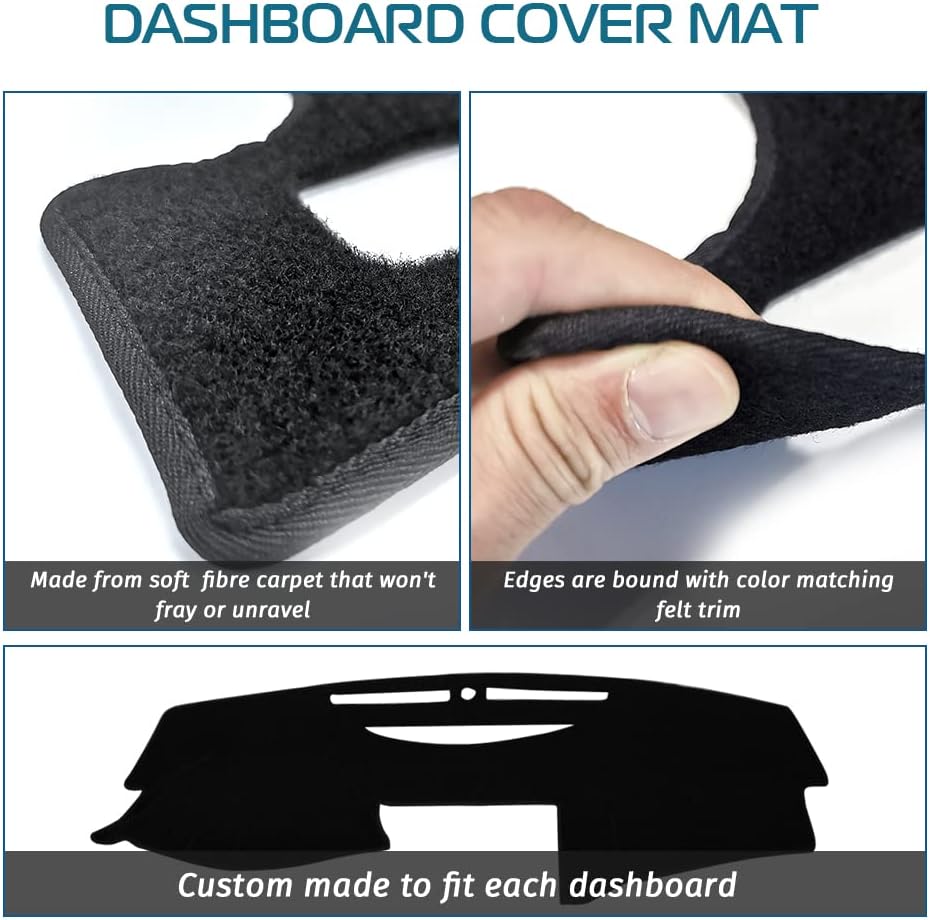 Car Carpet Dashboard Cover,Dash Cover Mat Compatible with Toyo ta Camry 2007 2008 2009 2010 2011 (Black)