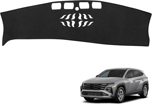 Dash Cover Compatible with Hyundai 2025 2026 Tucson Accessories Flannel Dashboard Cover Dash Mat Center Console Cover Sunshield Protector Pad