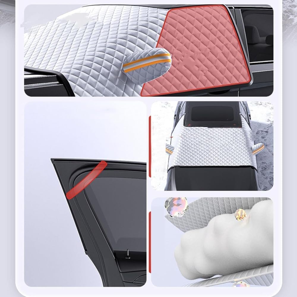 Car Window Snow Covers for Honda CR-V 2023 2024 2025 Car Windshield Cover with Side Mirrors All Weather Against Snow Ice Easy to Carry