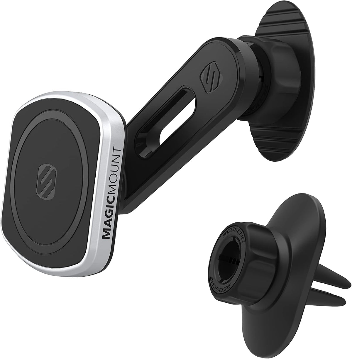 Scosche MP2FM-XCES0 MagicMount Pro2 Universal Flush Magnetic Cell Phone Car Mount Kit Compatible with MagSafe, iPhones, Galaxy, Pixel & All Smartphones