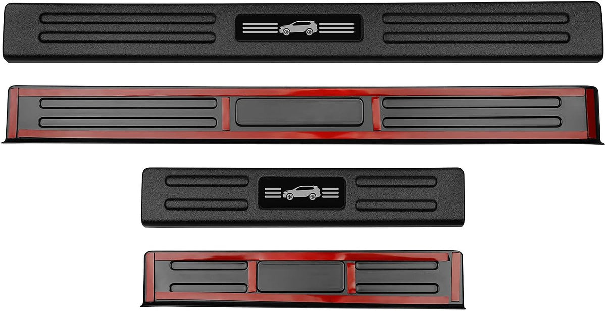 Door Sill Guards Compatible with Nissan Rogue 2021-2025 2026 Accessories ABS Material Door Sill Protector Plate Decoration Front and Rear Door Pedal Kick Protection