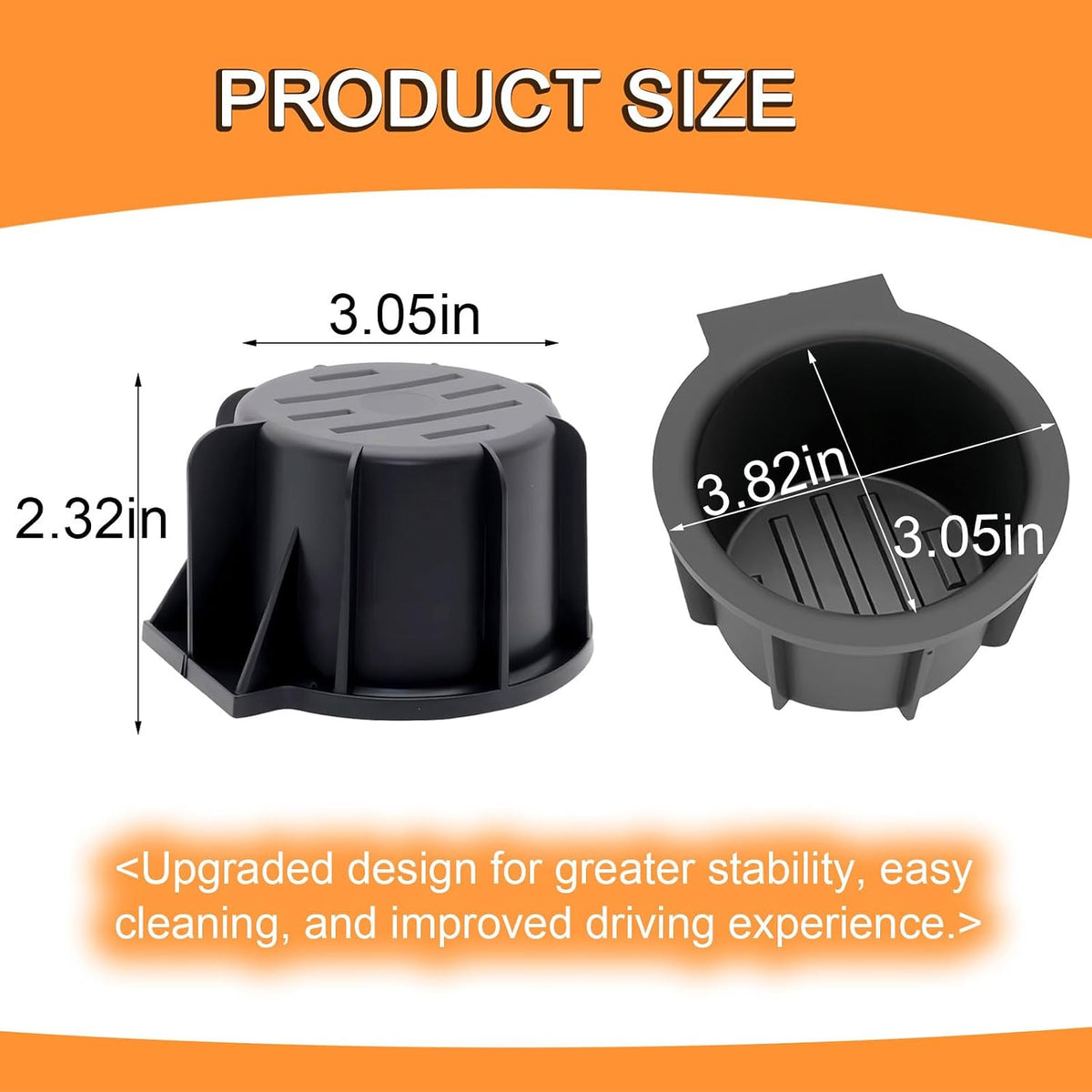 2Pcs Front Console Cup Holder Insert 9L3Z1513562CB for Ford F150 2009-2014