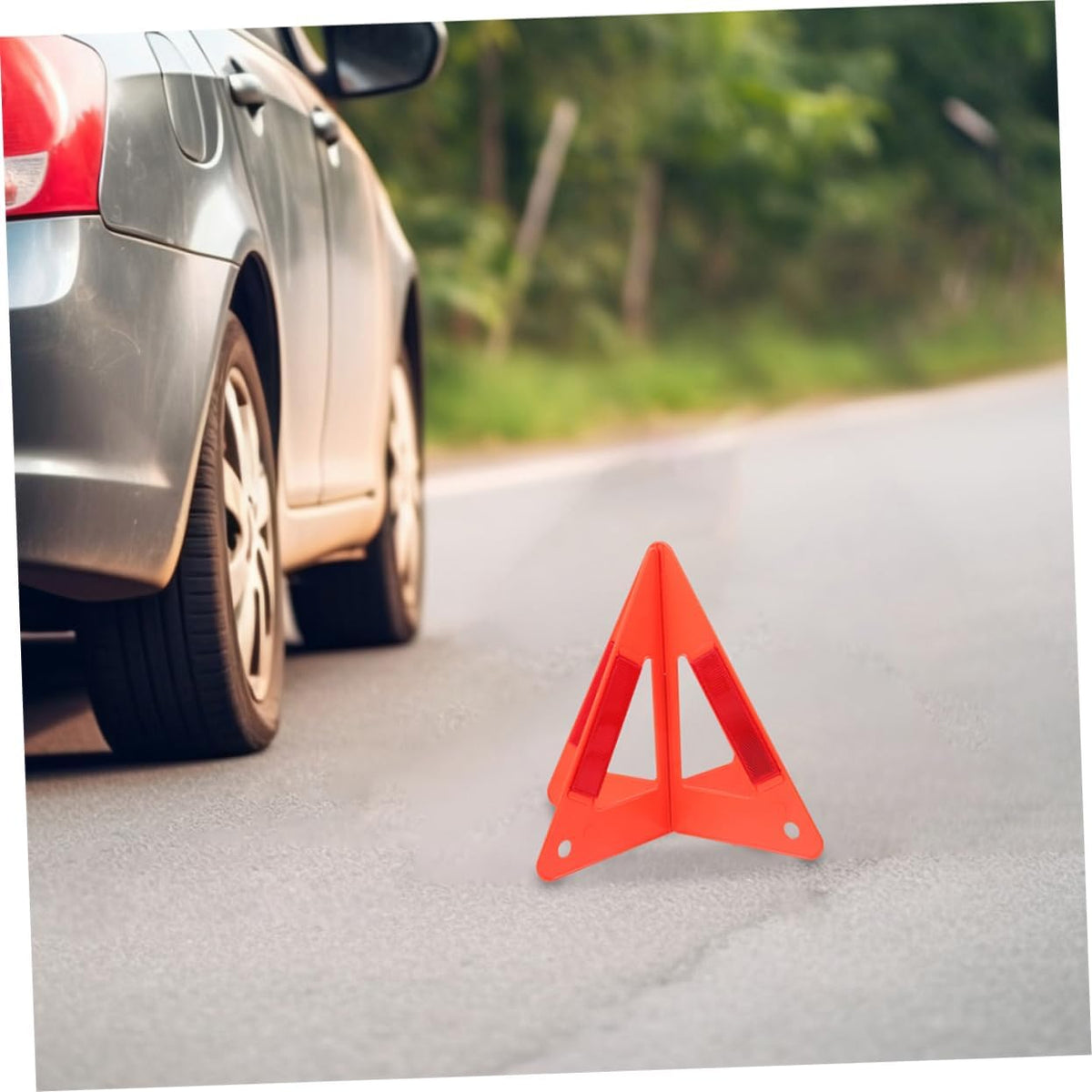 3pcs Reflective Roadside Warning Triangles Lightweight Emergency Triangles for Vehicles Durable Stable Design for Roadside Safety and Breakdown Situations