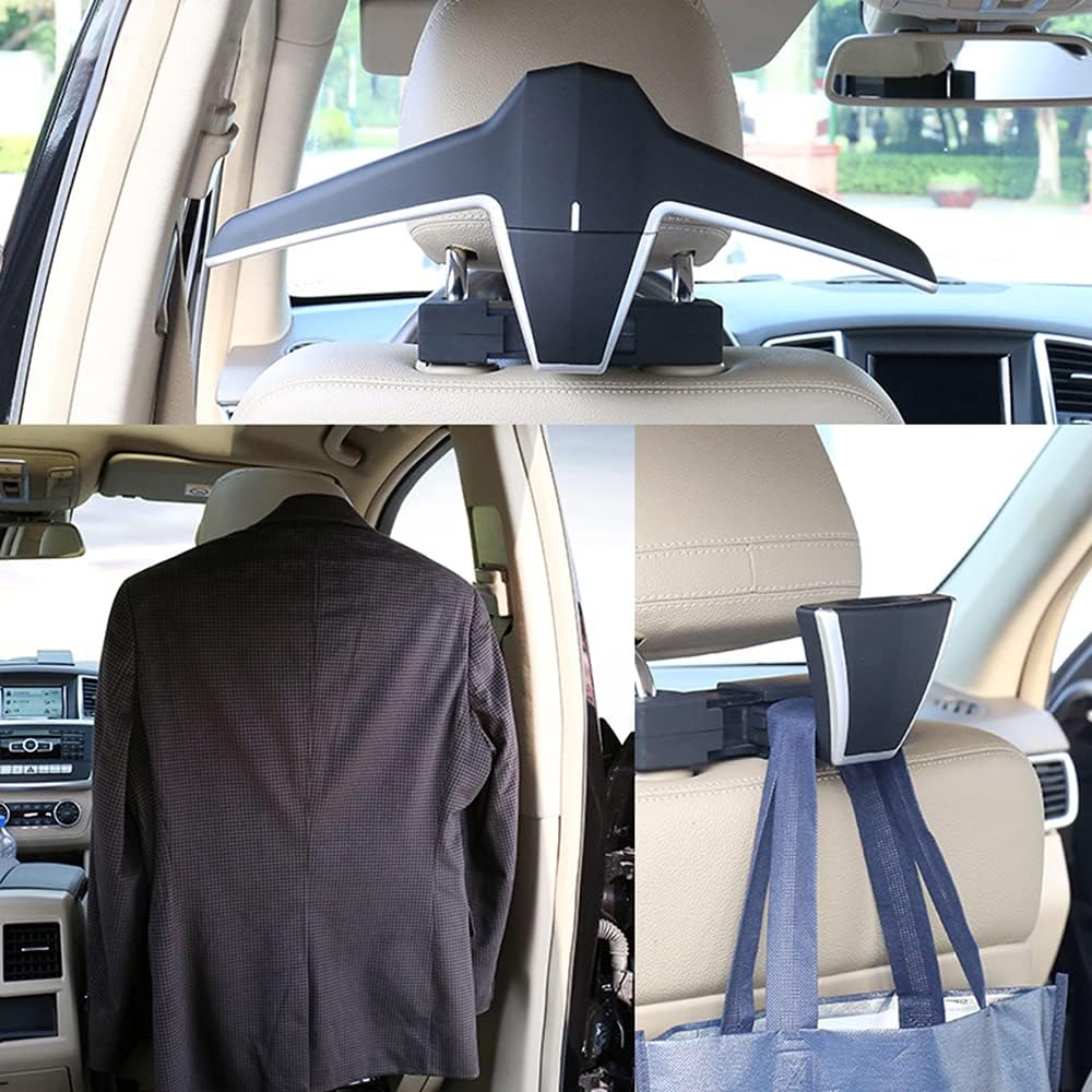 Car Coat Hanger with 2 Car Seat Headrest Hooks